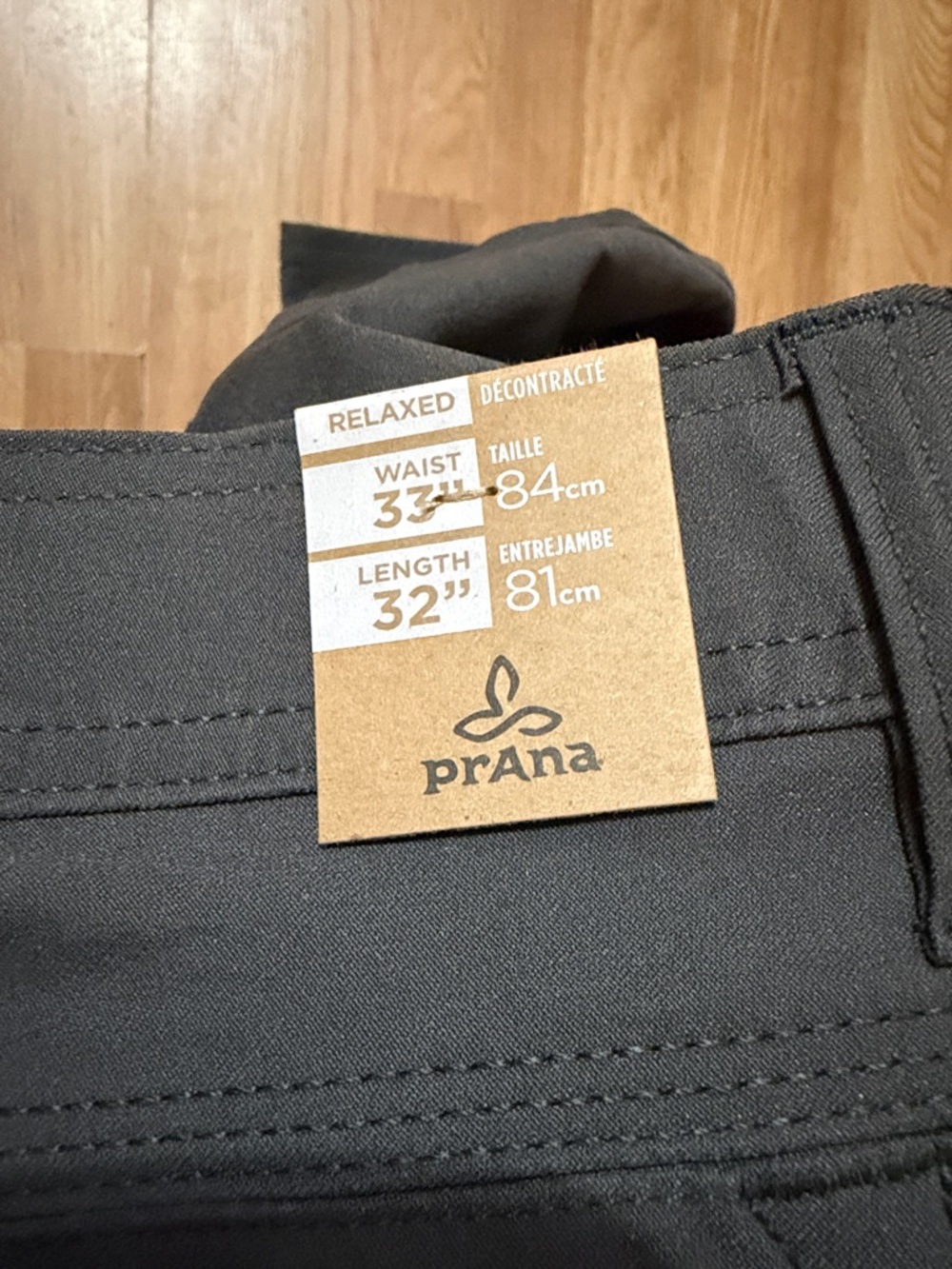 prAna Stretch Zion Pant - Water Repellent / Roll-up Hem - Grey - Picture 10 of 14